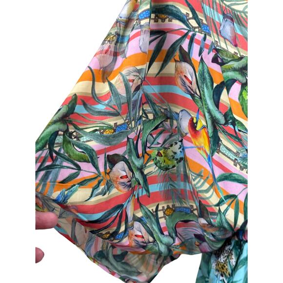 Johnny Was Taina Dolman Sleeve Coverup, coastal, vacation, tropical luxe - Picture 4 of 6